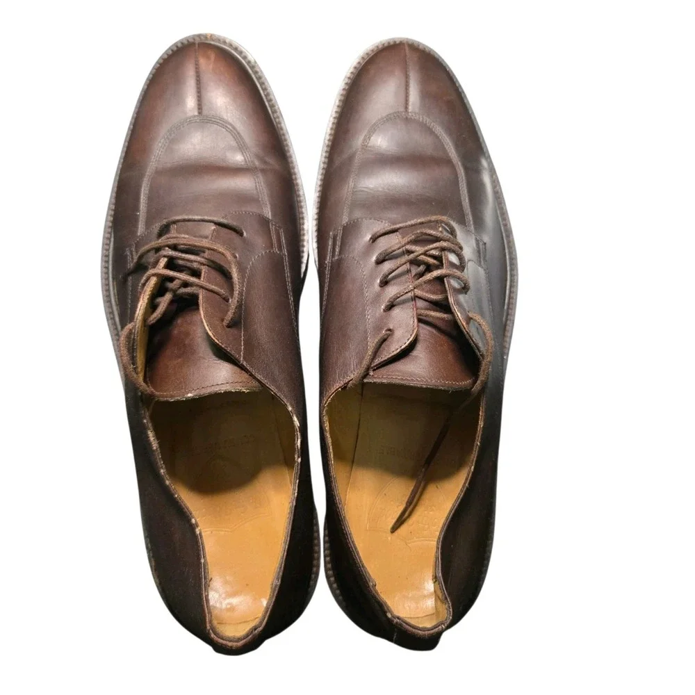 John Wood Shoemaker Mens Sz 13 Brown Norwegian Split Toe Dress Shoes COUSU